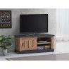 Meuble TV style industriel 132 cm chêne/noir Adelaide