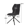 Chaise de salle à manger moderne en tissu (lot de 4) Roselia