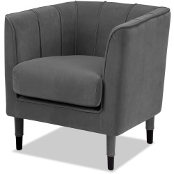 Fauteuil cabriolet moderne en velours Maryland