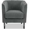 Fauteuil cabriolet moderne en velours Maryland