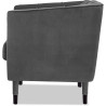 Fauteuil cabriolet moderne en velours Maryland