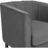 Fauteuil cabriolet moderne en velours Maryland