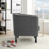 Fauteuil cabriolet moderne en velours Maryland
