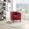 Fauteuil cabriolet moderne en velours Maryland