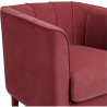 Fauteuil cabriolet moderne en velours Maryland