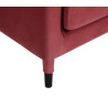 Fauteuil cabriolet moderne en velours Maryland