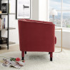 Fauteuil cabriolet moderne en velours Maryland