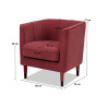 Fauteuil cabriolet moderne en velours Maryland