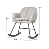 Fauteuil rocking chair moderne en tissu Edelweiss