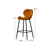 Tabouret de bar moderne en velours (lot de 4) Tomago