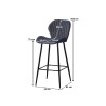 Tabouret de bar moderne en velours (lot de 4) Tomago