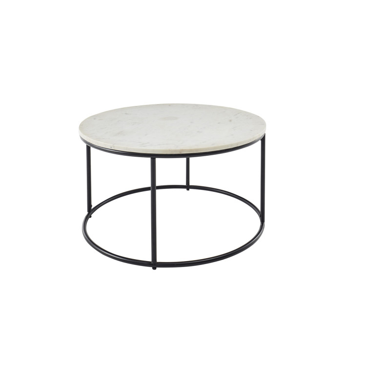 Table basse moderne ronde en marbre Francfort