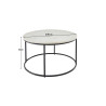 Table basse moderne ronde en marbre Francfort