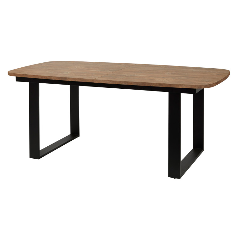 Table de salle à manger extensible contemporaine marron foncé Albatros