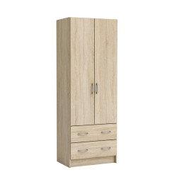 Armoire enfant contemporaine 61 cm chêne clair Louna