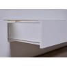 Lit adulte contemporain avec rangement blanc Karen