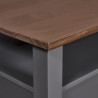 Table basse style campagne en pin massif gris Louisa