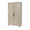 Armoire adulte contemporaine 118 cm chêne clair Venisio