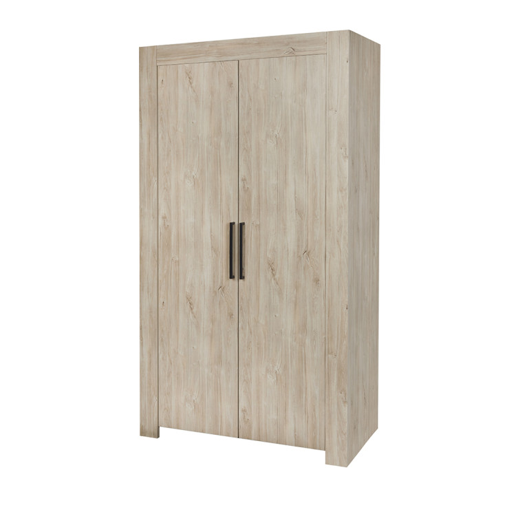 Armoire adulte contemporaine 118 cm chêne clair Venisio