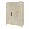 Armoire adulte contemporaine 165 cm chêne clair Venisio