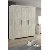 Armoire adulte contemporaine 165 cm chêne clair Venisio