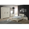 Armoire adulte contemporaine 165 cm chêne clair Venisio