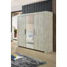 Armoire adulte contemporaine 210 cm chêne clair Venisio