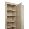 Armoire adulte contemporaine 210 cm chêne clair Venisio