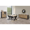 Buffet/bahut style industriel 216 cm marron teck Ophelia