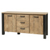 Buffet/bahut style industriel 167 cm marron teck Ophelia