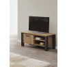 Meuble TV style industriel 118 cm marron teck Ophelia