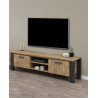 Meuble TV style industriel 167 cm marron teck Ophelia