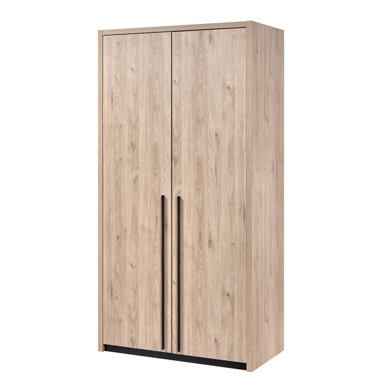 Armoire adulte contemporaine 112 cm chêne clair Violetta