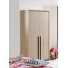 Armoire adulte contemporaine 112 cm chêne clair Violetta