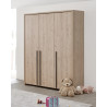 Armoire adulte contemporaine 165 cm chêne clair Violetta