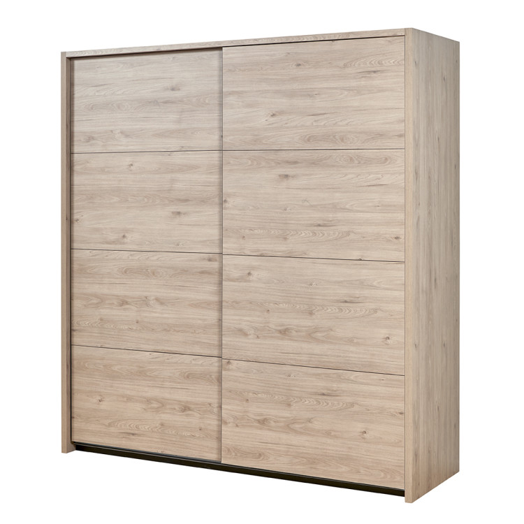 Armoire adulte contemporaine 203 cm chêne clair Violetta