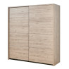 Armoire adulte contemporaine 203 cm chêne clair Violetta