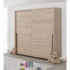 Armoire adulte contemporaine 203 cm chêne clair Violetta