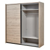 Armoire adulte contemporaine 203 cm chêne clair Violetta