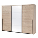 Armoire adulte contemporaine 253 cm chêne clair Violetta