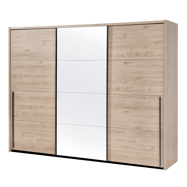 Armoire adulte contemporaine 253 cm chêne clair Violetta