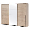 Armoire adulte contemporaine 253 cm chêne clair Violetta