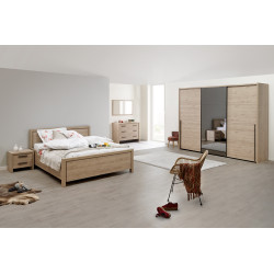 Chambre adulte contemporaine chêne clair Violetta