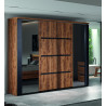 Armoire adulte style industriel marron foncé Octoline