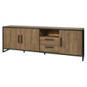 Buffet/bahut industriel 254 cm marron foncé Samuel