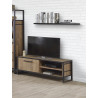 Meuble TV industriel 140 cm marron foncé Samuel