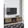 Meuble TV industriel 192 cm marron foncé Samuel