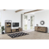 Meuble TV industriel 192 cm marron foncé Samuel