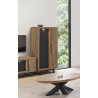 Meuble de rangement style industriel marron teck/noir mat Didier