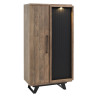 Meuble de rangement style industriel marron teck/noir mat Didier